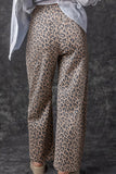 Leopard Print Straight-Leg Jeans