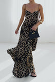 Leopard Print Spaghetti Strap Sundress