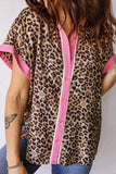 Patterned Button-Down Blouse