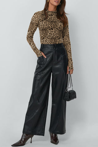 Floral High-Neck Long Sleeve Blouse