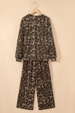 Leopard Print Pullover Pants Set