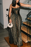 Animal Print Evening Gown