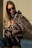 Chic Animal Print Blouse