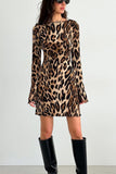 Leopard Print Casual Dress