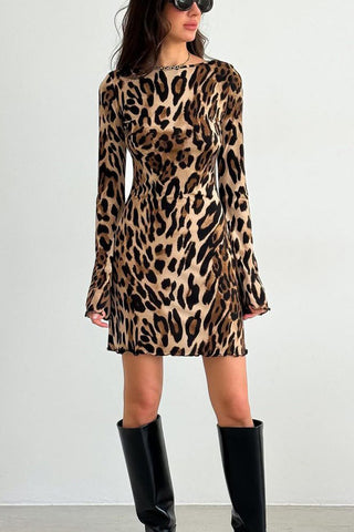 Leopard Print Casual Dress