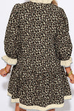 Leopard Print Casual Dress