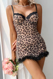 Leopard Print Slip Dress