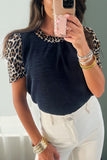 Animal Print Sleeve T-Shirt