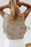 Leopard Print Tank Top with Side Ties