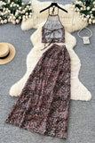 Halter Top and Skirt Set