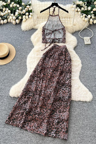 Halter Top and Skirt Set