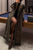 Animal Print Wrap Jacket