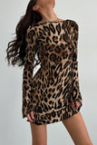 Leopard Print Casual Dress