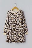 Leopard Long Sleeve T Shirt Dress