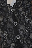 Lace Detail Leopard Print Bodysuit