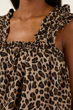 Ruffled Animal Print Tank Top