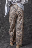 Animal Print Straight-Leg Jeans