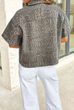 Leopard Print Short Sleeve Shirt