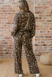 Leopard Print Pullover Pants Set