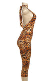Chic Halter Leopard Print Jumpsuit