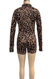 Zip-Front Long-Sleeve Shorts Set