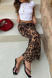 Chic Leopard Print Maxi Skirt