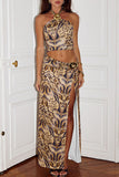 Halter Neck Skirt Set