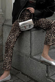 Animal Print Casual Pants