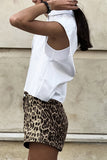 Leopard Print Casual Shorts