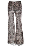 Flared Polka Dot Casual Pants