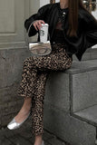 Leopard Print Casual Pants