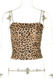 Sleek Leopard-Print Tank Top