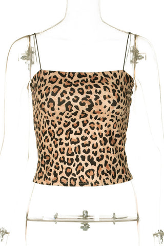 Sleek Leopard-Print Tank Top