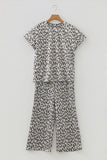 Animal Print Two-Piece Pants Set