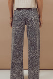 Leopard Print Straight Jeans