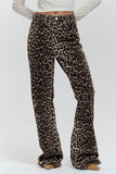Leopard Print Straight-Leg Jeans