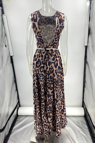 Leopard Print Skirt Set