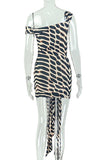 Off-Shoulder Tie Front Casual Dress