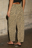 Leopard Print Wide-Leg Jeans