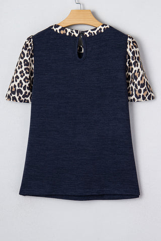 Animal Print Sleeve T-Shirt