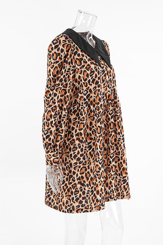 Leopard Print Casual Dress