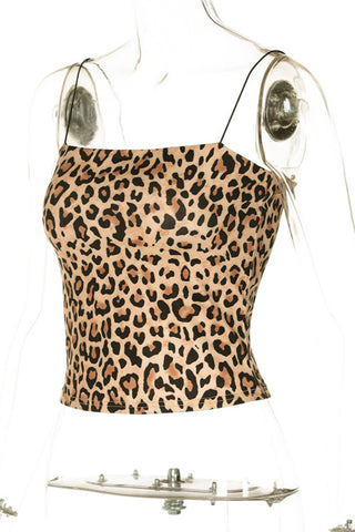 Sleek Leopard-Print Tank Top