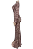 Plunge-Front Wrap Maxi Dress