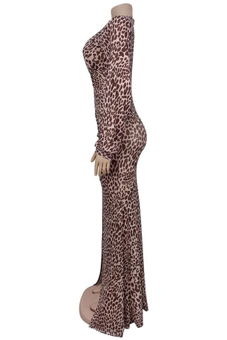 Plunge-Front Wrap Maxi Dress
