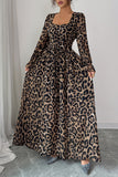 Elegant Animal Print Maxi Dress