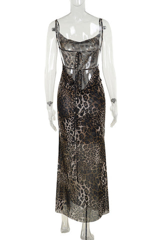 Animal Print Halter Sundress