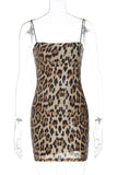 Strappy Animal Print Mini Dress