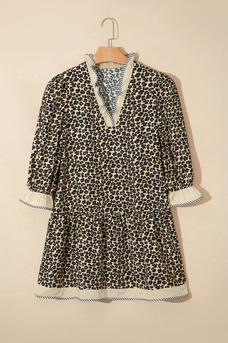 Leopard Print Casual Dress