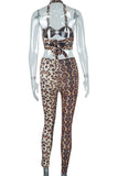 Leopard Print Pants Set