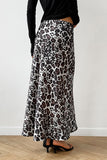 Leopard Print Skirt with Flowing Silhouette